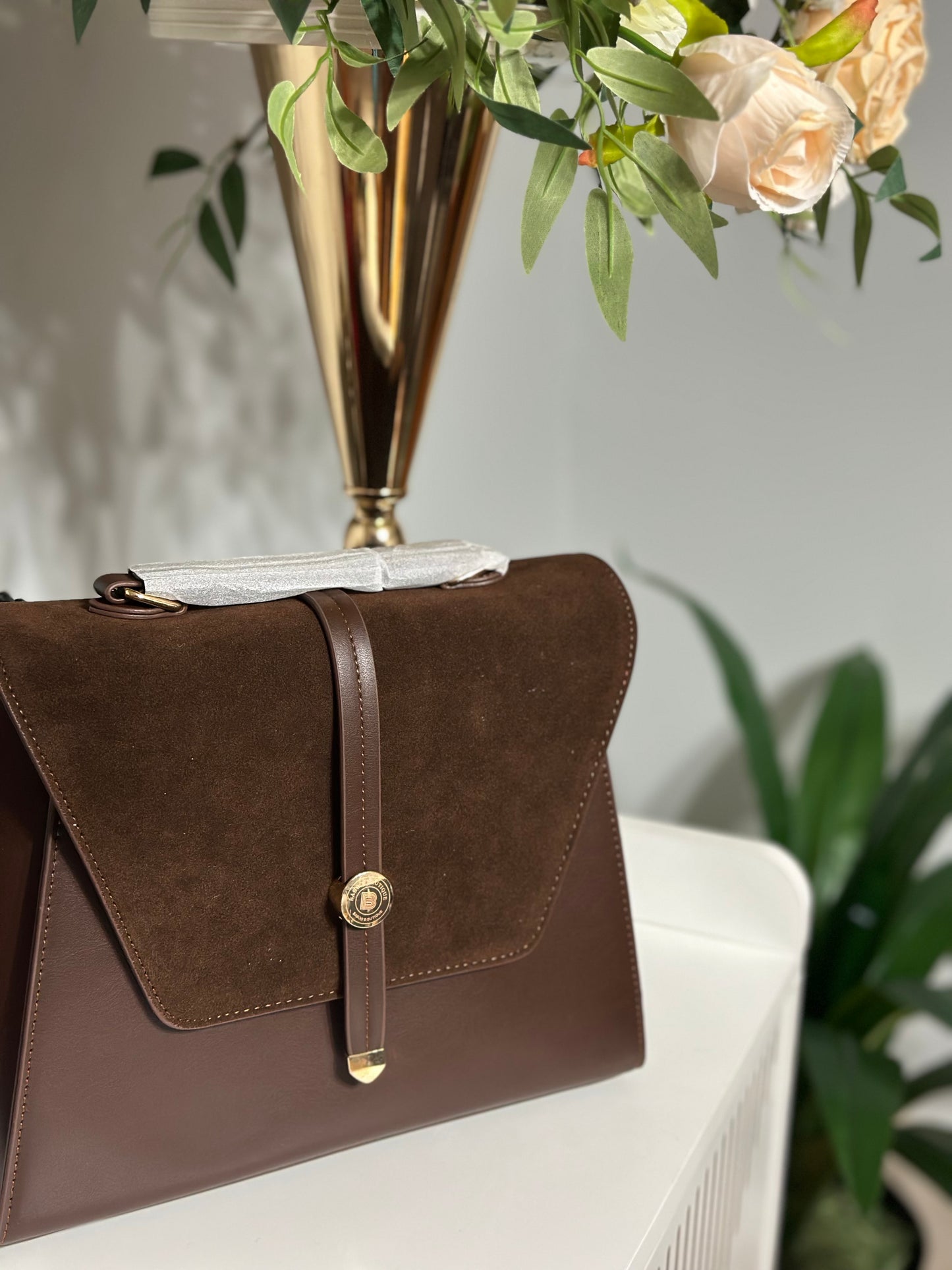 Baboo Luxury PU Leather Bag - with Gold Accent Closure